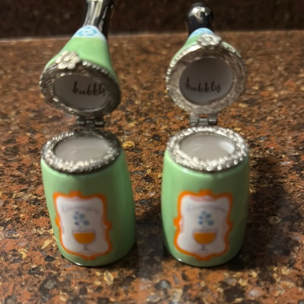 Hallmark Bubbly Champagne Trinket Boxes set of 2 - Picture 2 of 8